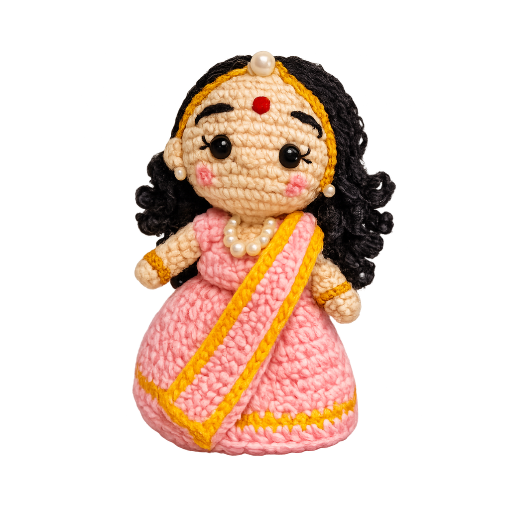 Handmade Crochet Radha Rani Doll